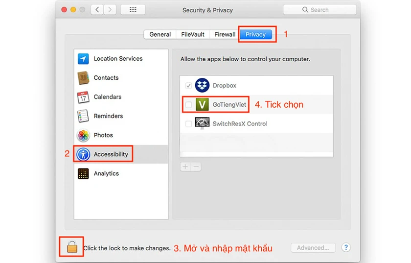 G&otilde; tiếng việt macbook bằng GoTiengViet&nbsp;