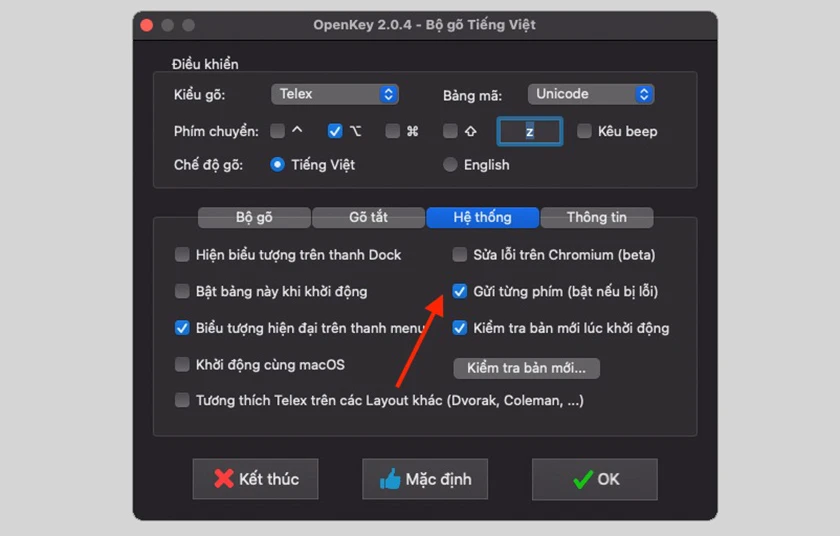 G&otilde; viết Việt tr&ecirc;n Mac OS bằng OpenKey