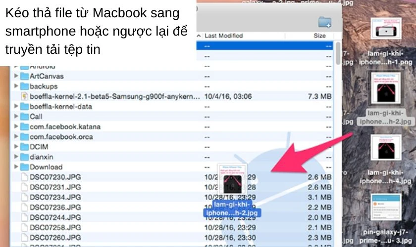 c&aacute;ch kết nối Android với Macbook bằng ứng dụng Android File Transfer