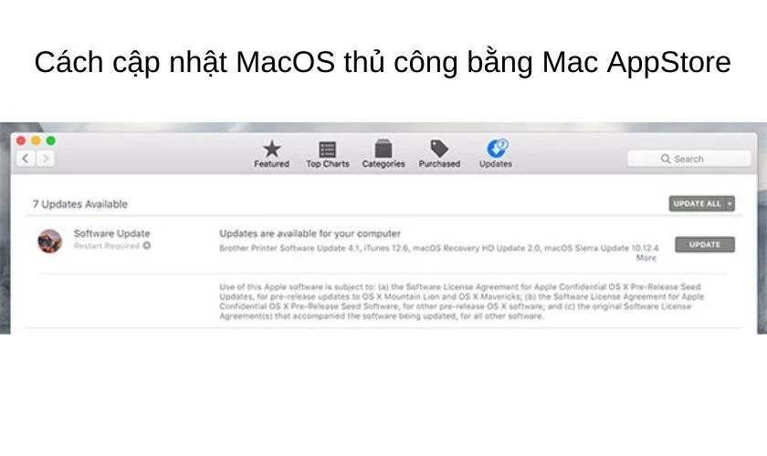 C&agrave;i đặt cập nhật Mac OS tự động bằng Mac App Store
