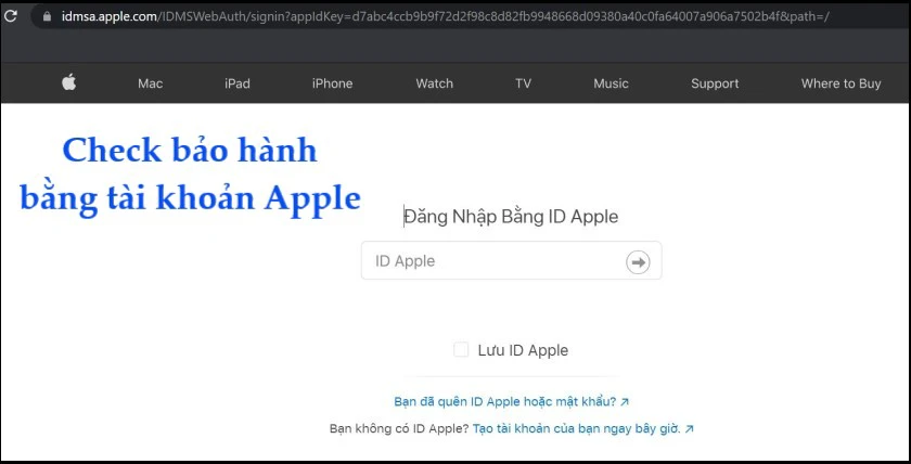 Check bảo h&agrave;nh Macbook Air / Pro bằng c&aacute;ch sử dụng t&agrave;i khoản Apple