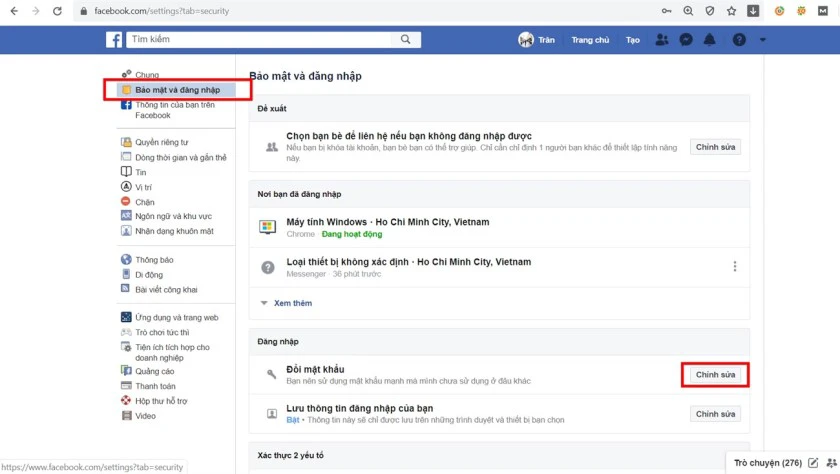 Cách đổi pass facebook trên máy tính chi tiết