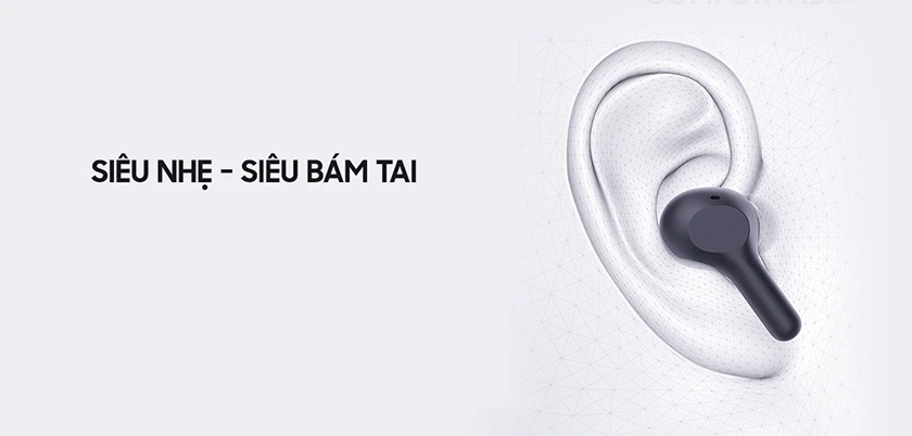 Tai nghe Earbuds Aukey T25 sở hữu thi&ecirc;́t k&ecirc;́ ngỏ gọn