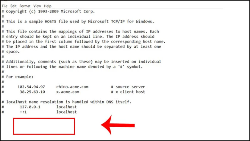 Fix lại file Host