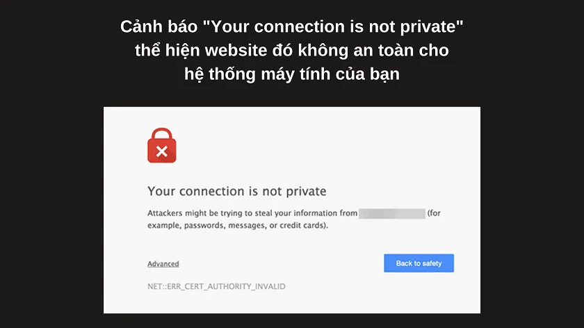 L&ocirc;̃i kết nối của bạn kh&ocirc;ng phải l&agrave; kết nối ri&ecirc;ng tư là gì?
