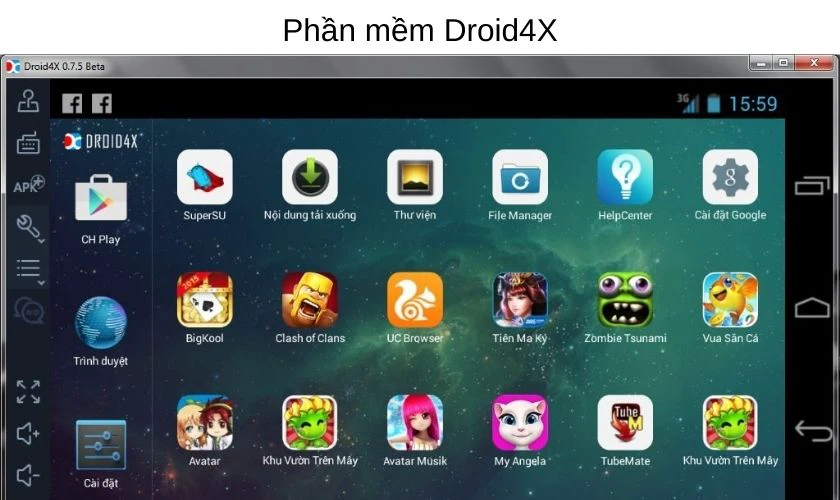 Phần mềm giả lập Android tr&ecirc;n Macbook Droid4X