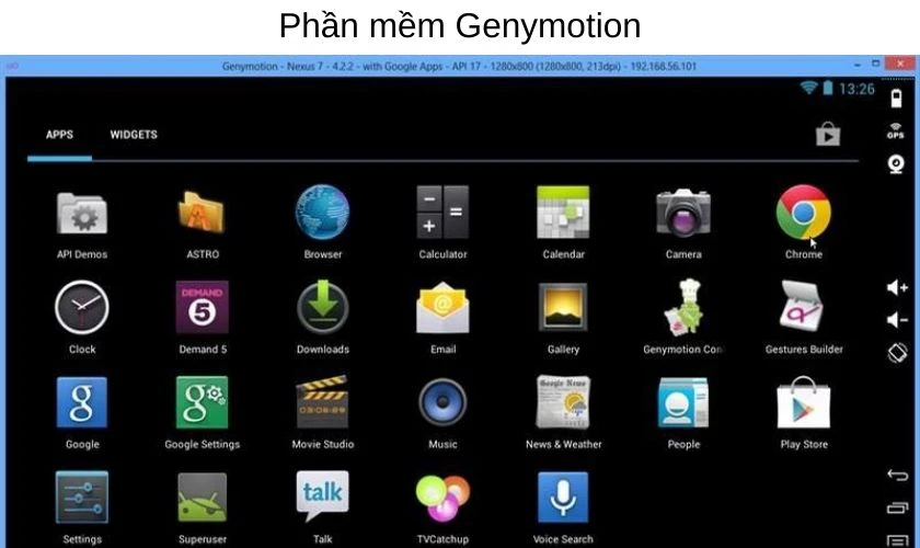 Phần mềm giả lập Android tr&ecirc;n Macbook Genymotion