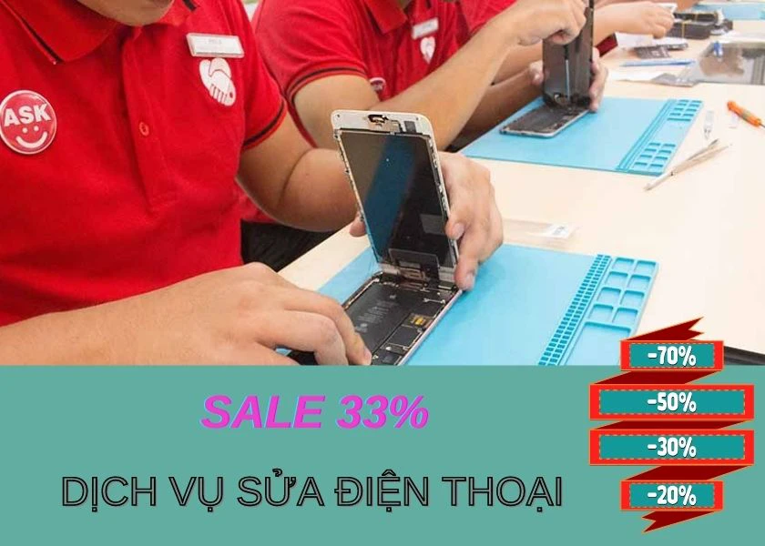 Sửa điện thoại gi&aacute; rẻ dịp sale giảm gi&aacute; 20/10