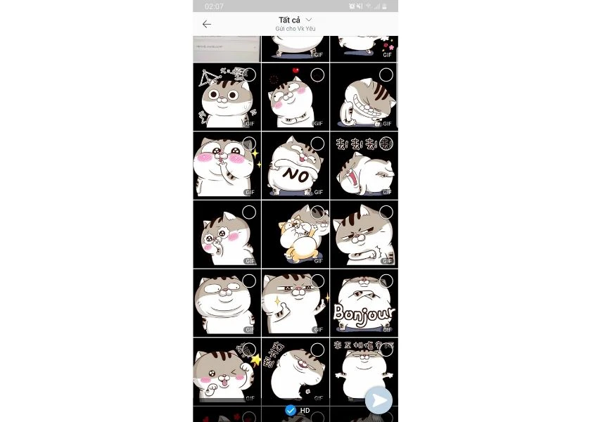 C&aacute;ch tải sticker ch&uacute; m&egrave;o Ami bụng bự Ami tr&ecirc;n Zalo, Facebook&nbsp;