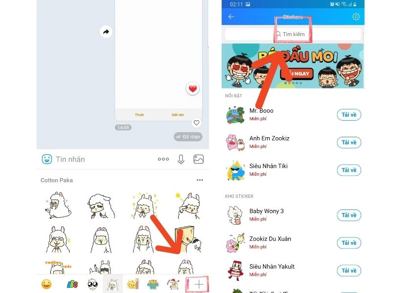 C&aacute;ch tải Sticker kh&aacute;c tr&ecirc;n Zalo v&agrave; một số lưu &yacute;