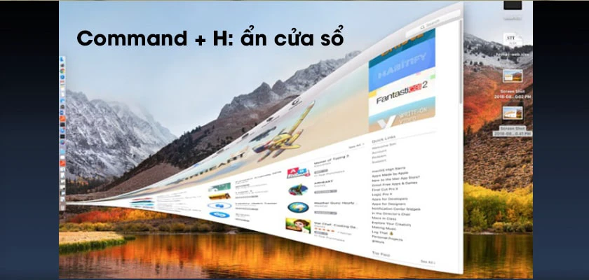 Ẩn v&agrave; thu nhỏ cửa sổ m&agrave;n h&igrave;nh