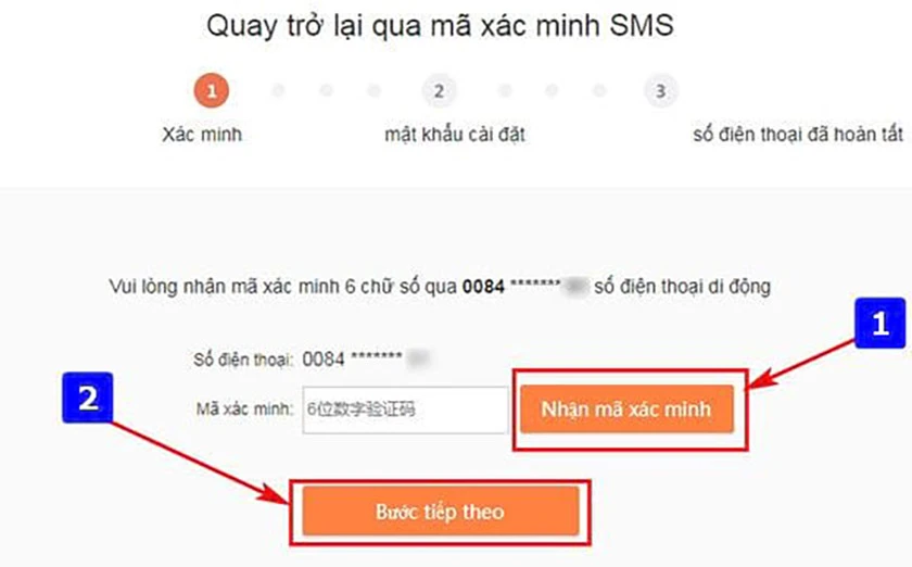 Nhập m&atilde; x&aacute;c minh