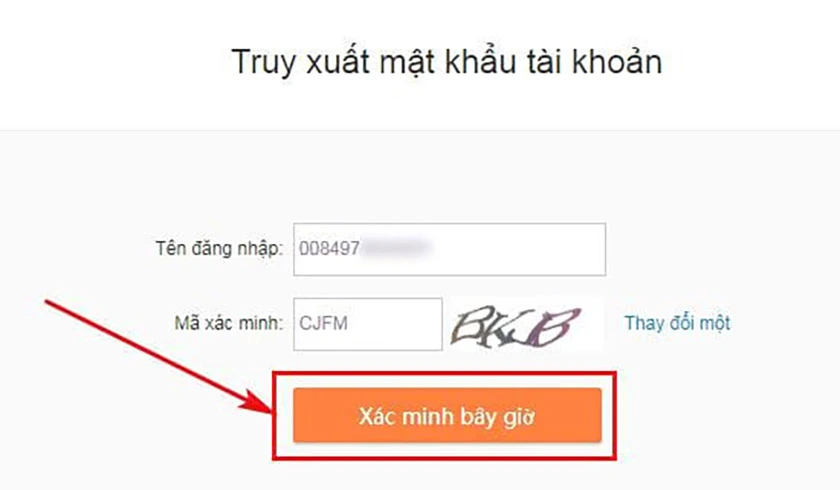 nhập capcha v&agrave; nhấn x&aacute;c minh b&acirc;y giờ