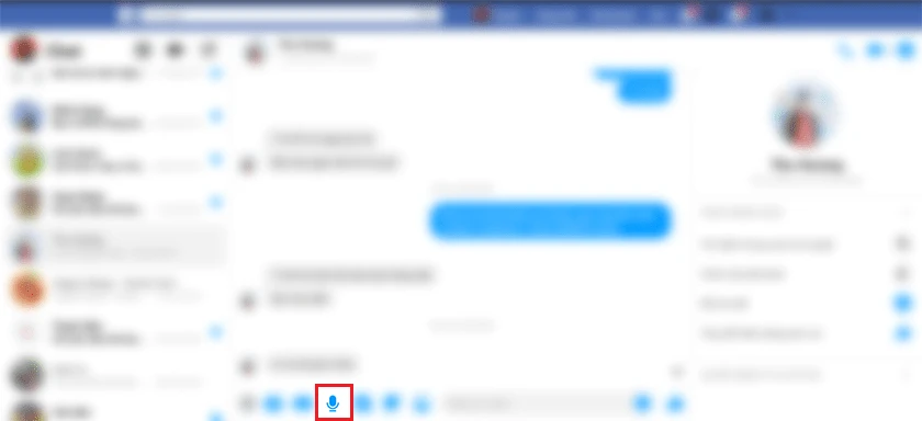 Gửi tin nhắn hội thoại tr&ecirc;n Messenger Voice tr&ecirc;n m&aacute;y t&iacute;nh