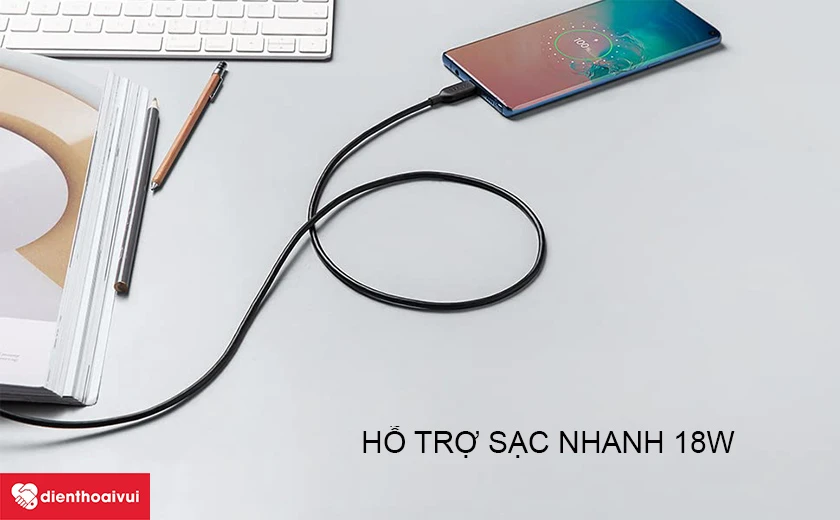 Tốc độ truyền tải cao, hỗ trợ sạc nhanh 18W