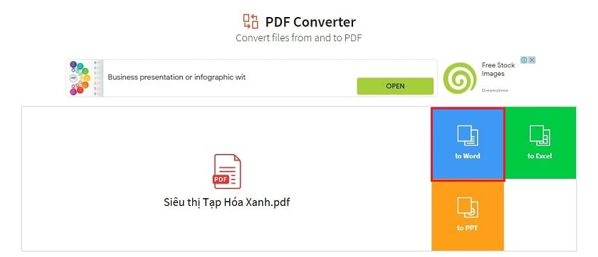Cách chuyển file PDF sang Word: Smallpdf