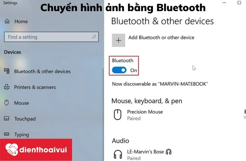 Chuyển ảnh từ điện thoại sang m&aacute;y t&iacute;nh bằng Bluetooth