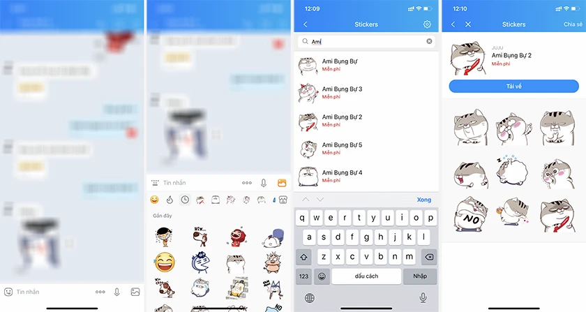 Tải Sticker M&egrave;o Ami bụng bự tr&ecirc;n kho Sticker