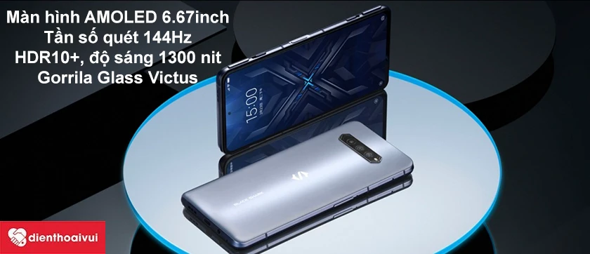 M&agrave;n h&igrave;nh AMOLED 6.67 inch, mặt k&iacute;nh cường lực Gorrila Glass Victus