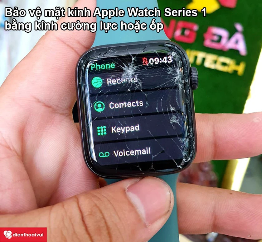 C&aacute;ch bảo vệ mặt k&iacute;nh Apple Watch Series 1