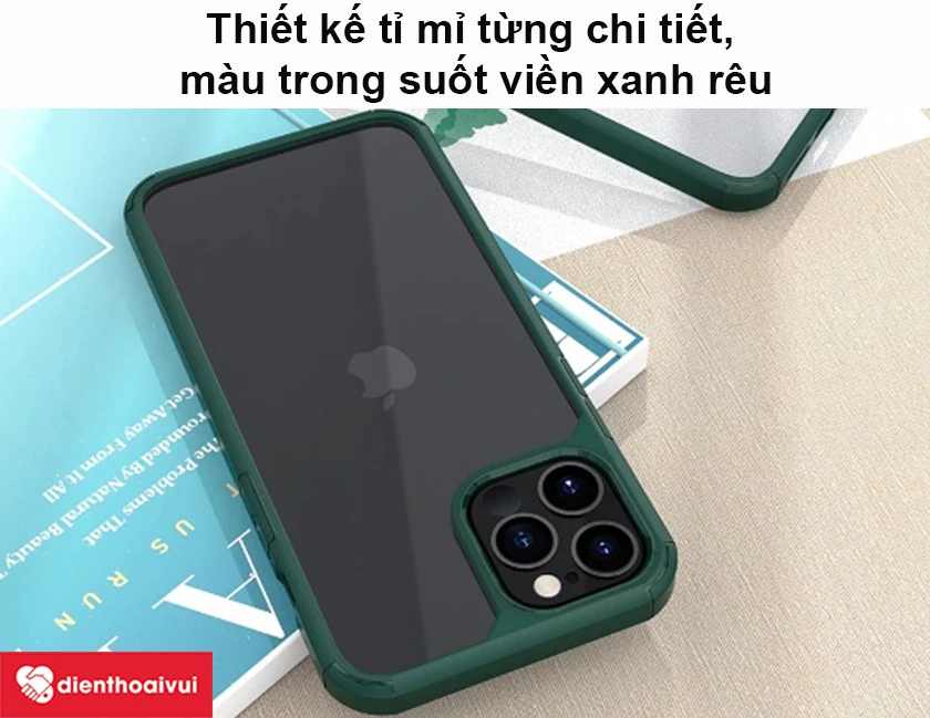 ốp lưng iPhone 12/12 pro Likgus kickstand trong suốt