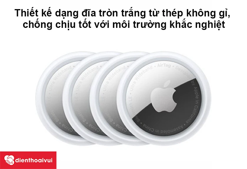 Apple AirTag - Thiết bị định vị tối ưu tránh thất lạc đồ đạc Apple AirTag là thiết bị định vị “tí hon” được hãng Apple nghiên cứu sản xuất, dùng để gắn vào các đồ dùng cá nhân dễ làm mất như chìa khóa, ví tiền hoặc thiết bị di động khác,… Nhờ vậy, khi đồ đạc này bị thất lạc, bạn có thể nhanh chóng tìm ra vị trí của nó nhờ định vị. Bạn có hứng thú tìm hiểu về sản phẩm tuyệt vời này không? Thiết kế dạng đĩa tròn trắng từ th không gỉ, chống chịu tốt với môi trường khắc nghiệt Apple AirTag có thiết kế khá độc lạ dạng chiếc đĩa màu trắng. Mặt trước che chắn bởi một tấm kim kim loại. Kích thước khá nhỏ, chỉ lớn hơn nắp chai một chút. Apple-airtag-1 Airtag rất nhẹ, làm từ chất liệu th không gỉ siêu bền, có khả năng chống nước IP67. Bởi vậy, Airtag có tuổi thọ khá cao cực bền bỉ ngay cả trong môi trường khắc nghiệt. Chip Apple U1 có thể kết nối với iPhone, iPad, Macbooks - Công nghệ Ultra-Wideband Chiếc Airtags của apple được trang bị con chip Apple U1 có thể kết nối với điện thoại iPhone, iPad, Macbooks. Khi có đồ đạc bị thất lạc, bạn có thể sử dụng iPhone, iPad hoặc Macbook để truy vết Airtag. Apple-airtag-2 Để tìm kiếm dễ dàng hơn, hãy kích hoạt chế độ phát ra Âm thanh ở Airtag. Nếu đồ thất lạc ở gần đó, bạn sẽ nghe thấy tiếng phát ra. Nếu vật thất lạc ở xa, Công nghệ Ultra Wide-band giúp xác định vị trí vật thất lạc chính xác tới từng centimet. Mua ngay Apple Airtag chính hãng tại cửa hàng Điện Thoại Vui Thiết bị định vị Apple Airtag chính hãng đã có mặt trên kệ hàng nhà Điện Thoại Vui. Đặt ngay thiết bị định vị mới toanh trong dịp ưu đãi giá này nhé!