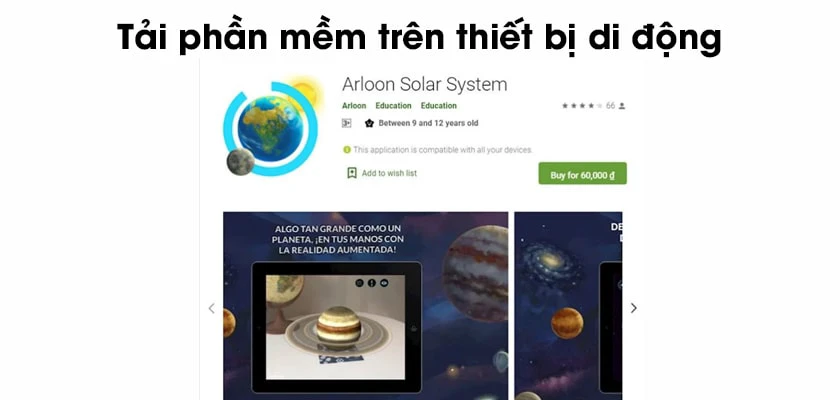 C&aacute;ch tải phần mềm Solar system tin học lớp 6 tr&ecirc;n thiết bị di động