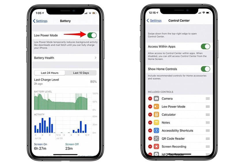 Sử dụng chế độ nguồn điện thấp - c&aacute;ch tiết kiệm pin iphone ios 14 hiệu quả