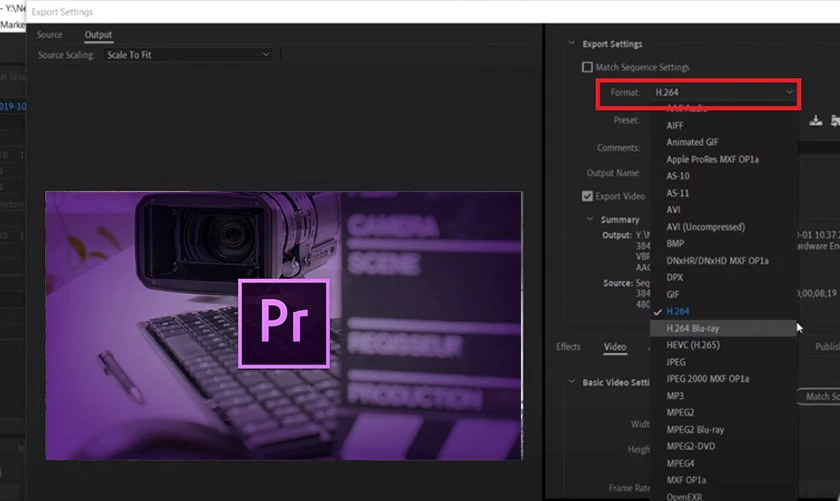 Xuất video HD trong Adobe Premiere