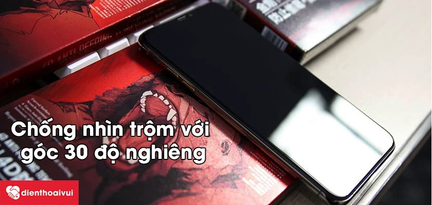 Thiết kế full m&agrave;n, chống nh&igrave;n trộm với g&oacute;c 30 độ nghi&ecirc;ng