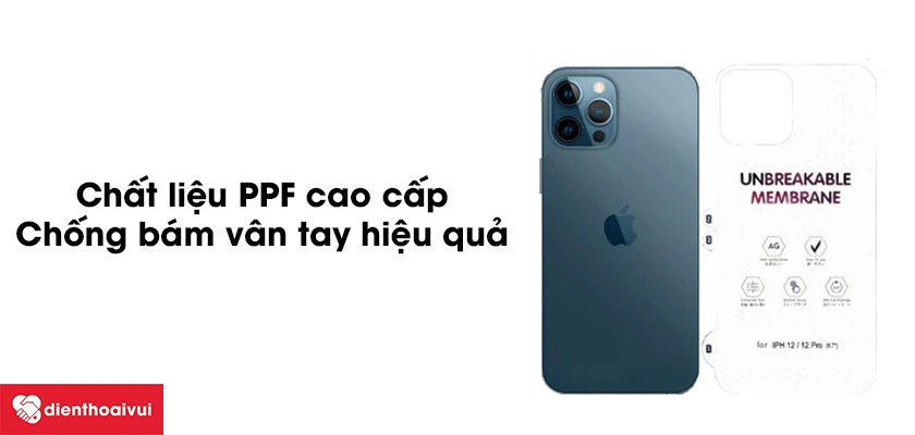 D&aacute;n m&agrave;n h&igrave;nh iPhone 12 Mini PPF nh&aacute;m
