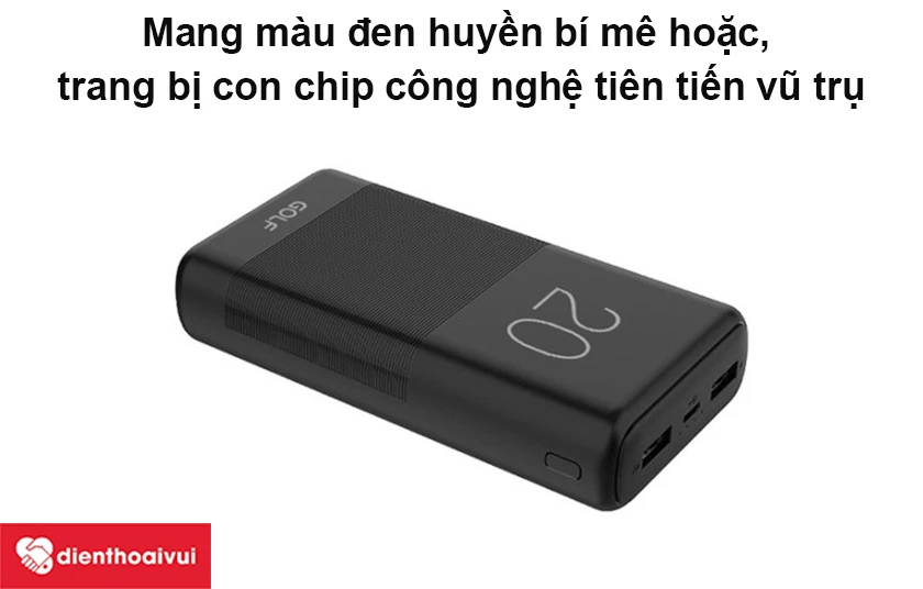 Pin sạc dự ph&ograve;ng Golf Candy 20.000 mAh G81