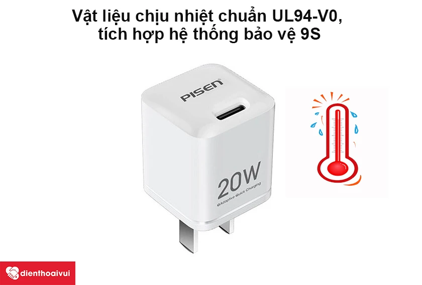 Củ sạc nhanh Pisen Quick Teeny PD 20W TS-C136