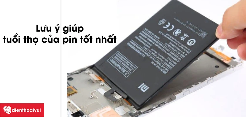 Những lưu ý để đảm bảo tuổi thọ của pin điện thoại Xiaomi Redmi 3X