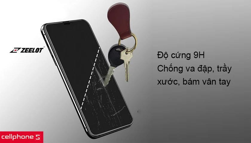 K&iacute;nh cường lực 9H, chống va đập, chống b&aacute;m bẩn cho iPhone 7/8 Plus
