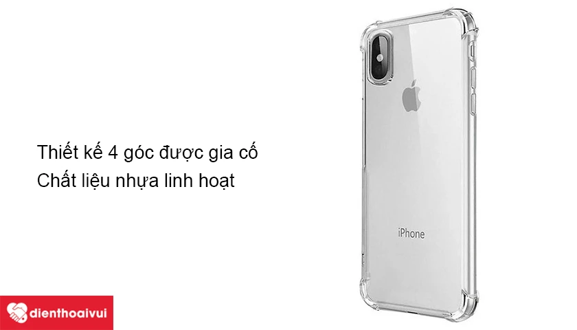 Chất liệu nhựa dẻo mềm mại và linh hoạt với các góc nhô cao chống sốc hiệu quả