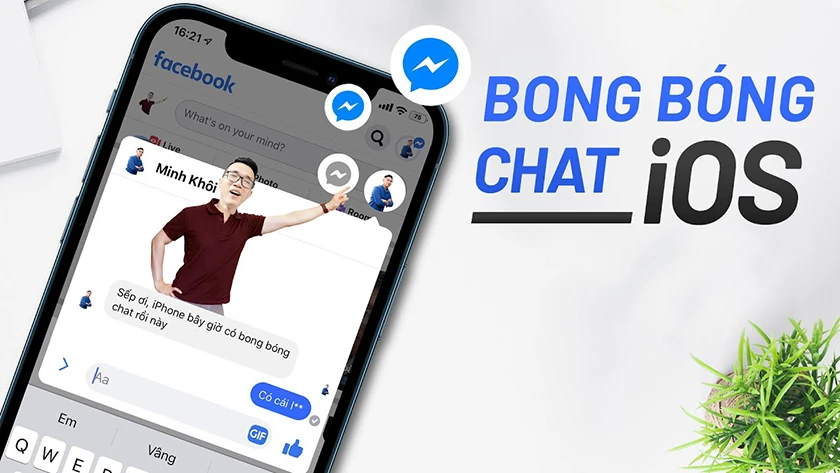 C&aacute;ch mở bật bong b&oacute;ng chat Messenger tr&ecirc;n iOS