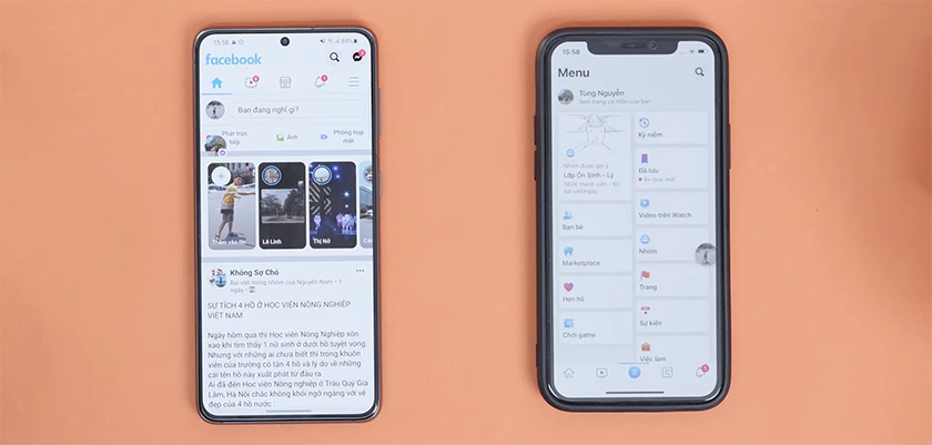 So s&aacute;nh bong b&oacute;ng chat messenger tr&ecirc;n iPhone iOS với Android