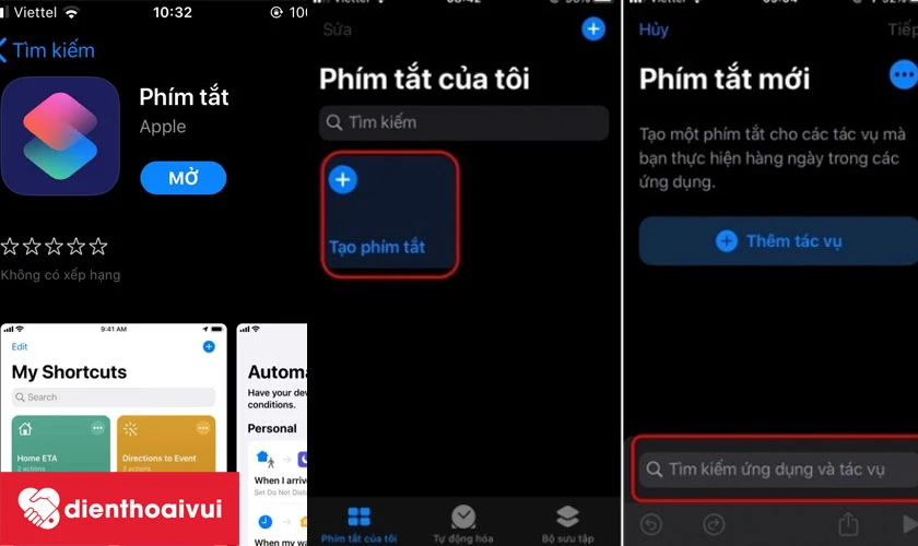 C&aacute;ch sử dụng ph&iacute;m tắt tr&ecirc;n iPhone để tạo App cho danh s&aacute;ch li&ecirc;n lạc 