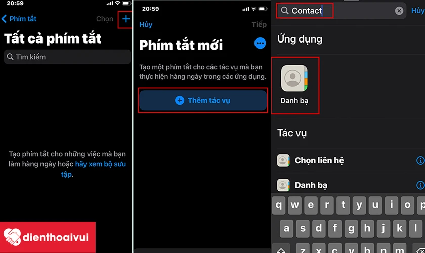 C&aacute;ch sử dụng ph&iacute;m tắt tr&ecirc;n iPhone tạo app th&ocirc;ng qua ứng dụng Shortcuts