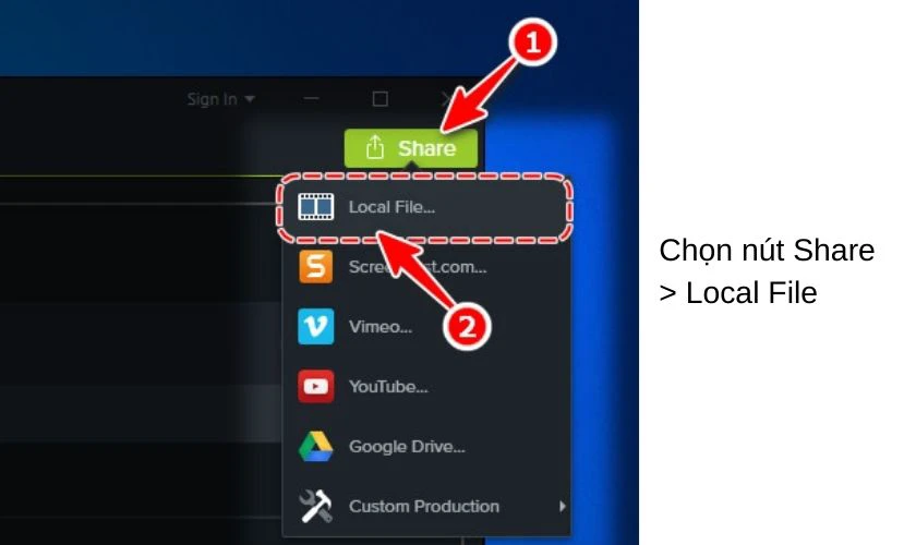 Xuất video trong Camtasia chuẩn HD, Full HD