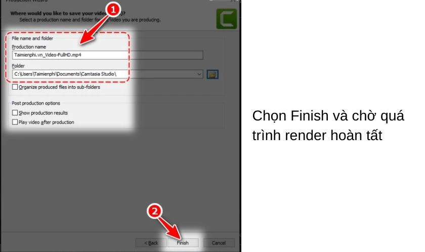 Xuất video trong Camtasia chuẩn HD, Full HD