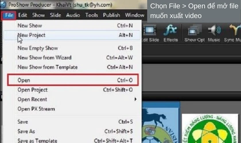 c&aacute;ch xuất video trong proshow producer ra mp4