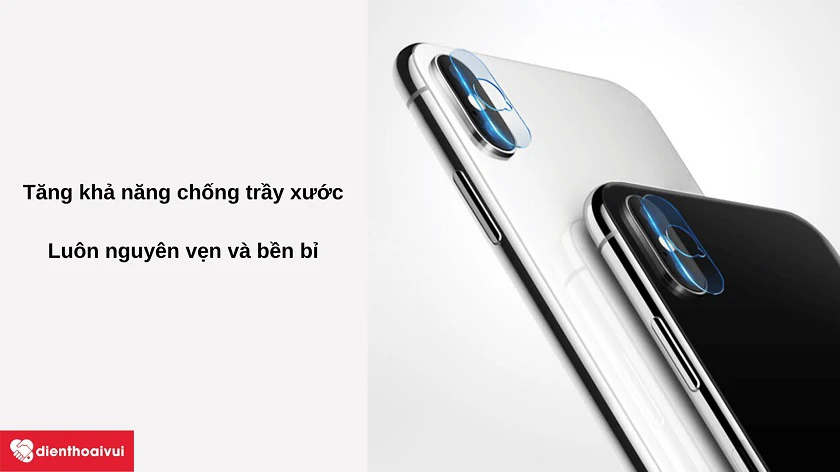 Dán camera chống trầy S-Case cho iPhone Xs Max: Chống trầy xước, bền bỉ dài lâu