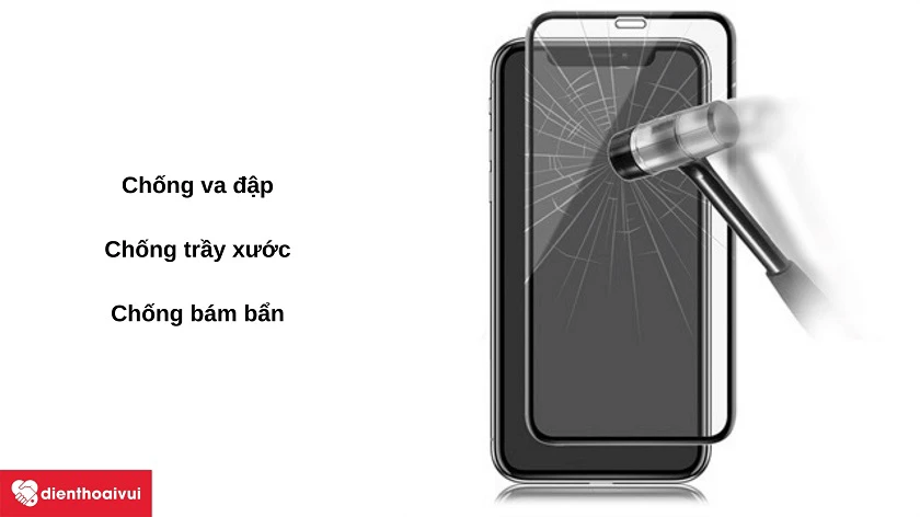 dán ch&ocirc;́ng va đ&acirc;̣p full màn hình 4D / 5D iPhone 11 Pro
