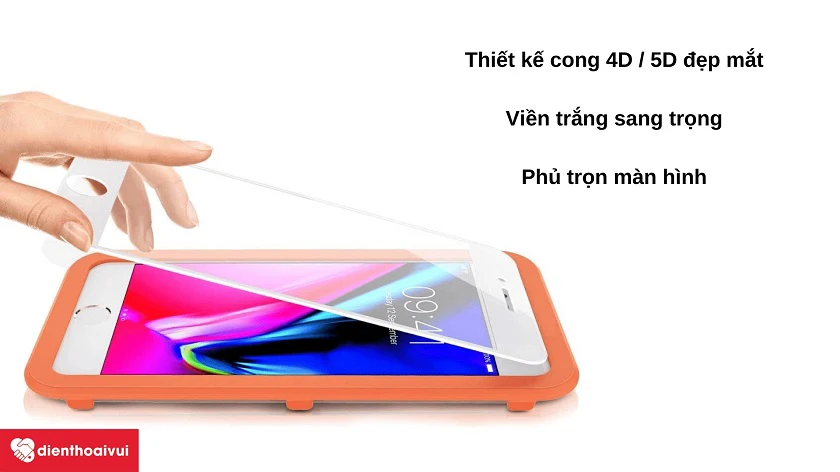 Dán ch&ocirc;́ng va đ&acirc;̣p full màn hình 4D/5D iPhone 7/8/SE 2020
