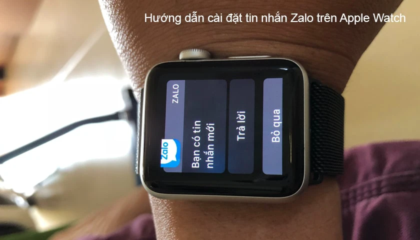 Thiết lập nhắn tin Zalo tr&ecirc;n Apple Watch