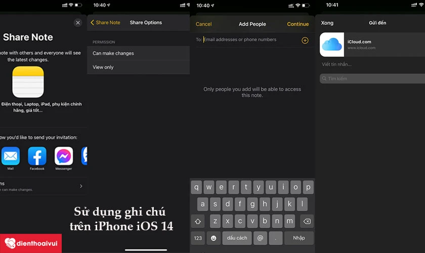 Share ghi ch&uacute; với mọi người