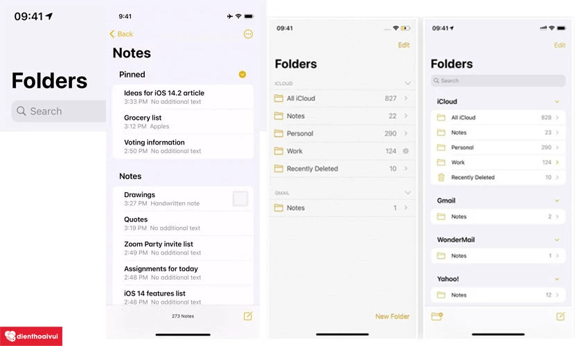 Những điểm mới tại ứng dụng ghi ch&uacute; tr&ecirc;n iPhone iOS 14