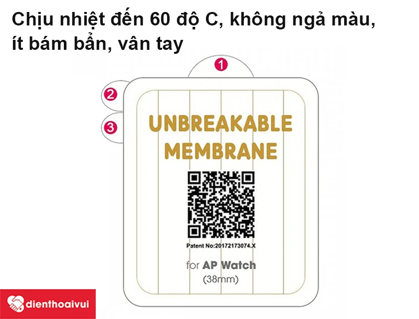 Chịu nhiệt đến 60 độ C, kh&ocirc;ng ngả m&agrave;u, &iacute;t b&aacute;m bẩn, v&acirc;n tay
